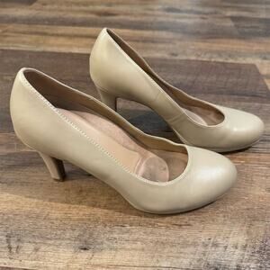 Naturalizer Michelle Pump Tender Taupe Stiletto Heel 8.5W READ Comfort Wedding